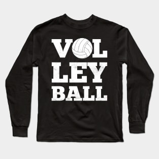 Volleyball Text Retro Long Sleeve T-Shirt